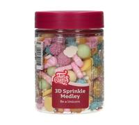 FunCakes 3D Sprinkle Medley Be a Unicorn: Cake Sprinkles, Great Taste, optimal for Cake Decorating, Sprinkle Mix - 70g