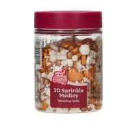 FunCakes 3D Sprinkle Medley Wedding Bells: Cake Sprinkles, Great Taste, optimal for Cake Decorating, Sprinkle Mix - 70g