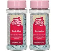 FunCakes Baby Feet Boy: Cake Sprinkles, Great Taste, Perfect for Cake Decorating, Cupcake Sprinkles. 55 g. (Pack of 2)