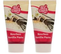FunCakes Bourbon Vanilla Paste Tube 50 ml, Classic Pastry Flavor, Real Vanilla for Creams, Cakes, Frostings, Cookies, Pies, Halal Certified, Suitable for Vegetarians and Vegans (Pack of 2)