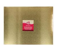 FunCakes Cake Drum Rectangular 45x35 cm - Gold: Reusable Cake Base for Decorating and Presenting Cakes and Pastries, Durable, 12 MM, 1 Piece.