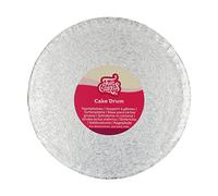 FunCakes Cake Drum Round Ø22.5 cm - Silver: Round Cake Drum, Base for Presenting Cakes, Ideal Quality, Luxurious Appearance, 1-Piece