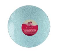 FunCakes Cake Drum Round Ø25 cm - Baby Blue: Round Cake Drum, Base for Presenting Cakes, Ideal Quality, Luxurious Appearance, 1-Piece