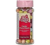 FunCakes Candy Choco Pearls Large Matt Mix: Cake Sprinkles, Great Chocolate Taste, Perfect for Cake Decorating, Edible Choco Pearls. 70 g.