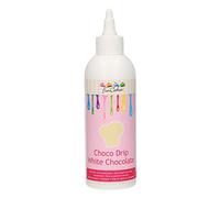 FunCakes Choco Drip White Chocolate - Perfect Drip for Cakes, Delicious Taste, Ready to use, Reheatable Handy Squeezy Bottle, Halal Certified, 180 g