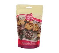 FunCakes Chocolate Chunks Dark, Delicious Bake Stable Chocolate Chips to add to Cakes, Cupcakes, Muffins or Cookies, Made of Real Belgian Chocolate, Halal. 350 g.