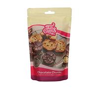 FunCakes Chocolate Chunks Milk, Delicious Bake Stable Chocolate Chips to add to Cakes, Cupcakes, Muffins or Cookies, Made of Real Belgian Chocolate, Halal. 350 g.