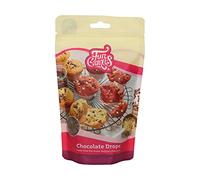 FunCakes Chocolate Drops Milk, Delicious Bake Stable Chocolate Chips to add to Cakes, Cupcakes, Muffins or Cookies, Made of Real Belgian Chocolate, Halal. 350 g.