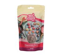 FunCakes Chocolate Melts Milk: Melting Chocolate to Make Sweet Bonbons, Drips, Glaze, Cake Decorations, Drizzles. Easy Melting in Microwave or Au Bain-Marie, Halal. 350g.