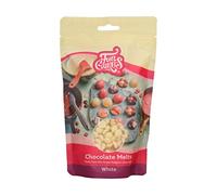 FunCakes Chocolate Melts White: Melting Chocolate to Make Sweet Bonbons, Drips, Glaze, Cake Decorations, Drizzles. Easy Melting in Microwave or Au Bain-Marie, Halal. 350g.