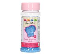FunCakes Coloured Sugar Blue: Cake Sprinkles, Great Taste, Perfect for Cake Decorating, Coloured Sugar Crystals 80 g