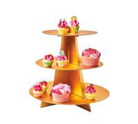 FunCakes Cupcake Stand Display Gold: 3 Tier Cake Stand for Cupcakes and Cakes, Dessert Tower for Baby Shower, Party, Birthday, Wedding