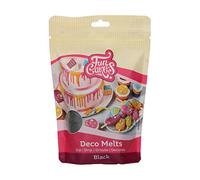 FunCakes Deco Melts Black, AZO Free, 250 g | Dive, drip, dip and decorate! Melt in the microwave and into any mould pouring