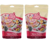 FunCakes Deco Melts Black, AZO Free, 250 g (Pack of 2)