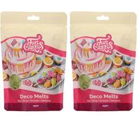 FunCakes Deco Melts Green Apple Flavour - Melt in The Microwave and Pour in Every Shape. Make Candy, Drip Cakes, Lollipops and Decorate Cakes, Cookies and Cupcakes! AZO Free. 250 g. (Pack of 2)