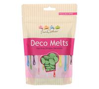 FunCakes Deco Melts Green - Dip, Drip, Drizzle and Decorate Melt in The Microwave and Pour in Every Shape Make Candy, Drip Cakes, Lollipops and Decorate Cakes, Cookies and Cupcakes AZO Free 250g