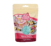 FunCakes Deco Melts Light Blue, AZO Free, 250 g | Dip, Create, Dish, Dip and Decorate, Melt in the Microwave and Pour into Any Mould