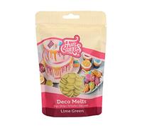 FunCakes Deco Melts Lime Green, AZO Free, 250 g | Dip, Run and Decorate! Melt in the microwave and pour into any mould