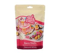 FunCakes Deco Melts Natural White No E171, AZO Free, 250 g | Dive, drip, dip and decorate! Melt in the microwave and into any mould pouring