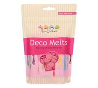 FunCakes Deco Melts Pink - Dip, Drip, Drizzle and Decorate Melt in The Microwave and Pour in Every Shape Make Candy, Drip Cakes, Lollipops and Decorate Cakes, Cookies and Cupcakes AZO Free 250 g
