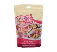 FunCakes Deco Melts Raspberry Flavour, AZO Free, 250 g | Dive, drip, dip and decorate! Melt in the microwave and into any mould pouring