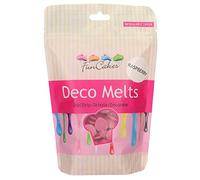 FunCakes Deco Melts Raspberry Flavour - Melt in Microwave, Pour in Every Shape, Make Candy, Drip Cakes, Lollipops and Decorate Cakes, Cookies and Cupcakes. AZO Free. 250 g