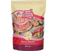 FunCakes Deco Melts White - Dip, Drip, Drizzle and Decorate! Melt in The Microwave and Pour in Every Shape. Make Candy, Drip Cakes, Lollipops and Decorate Cakes, Cookies and Cupcakes! AZO Free. 1 kg.