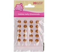 FunCakes Edible Jelly Diamonds Pearl Gold: Ready to Use for Cake Decoration, Perfect for Elegant Birthday and Wedding Cakes, Cupcakes and More, Set/20