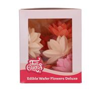 FunCakes Edible Wafer Flowers Deluxe Lotus Mix Medium - Edible Paper Flowers for Decorating Cakes, Cupcakes and Desserts - Pack of 10