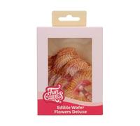 FunCakes Edible Wafer Flowers Deluxe Orchid Golden Brown Medium - Edible Paper Flowers for Decorating Cakes, Cupcakes and Desserts - Pack of 10