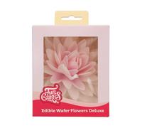 FunCakes Edible Wafer Flowers Deluxe Peony Pink Ombre Large - Edible Paper Flowers for Decorating Cakes, Cupcakes and Desserts - Pack of 1