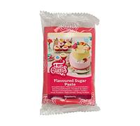 FunCakes Flavoured Sugar Paste Raspberry: Delicious Taste, Smooth Texture, Sugar Paste, Matching Pink Colour, Perfect for Cakes, Cupcakes and Cookies. Halal, Kosher and Gluten free. 250 g