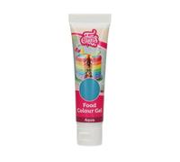 FunCakes Food Colour Gel Aqua: Highly Concentrated Food Colouring for Batter, Cream, Fondant, Marzipan, Dough. Single Drips to Create Vibrant Colours. Halal. 30 g.