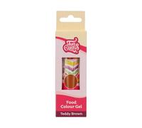 FunCakes - Food Colour Gel Teddy Brown: Concentrated Food Coloring Gel for Fondant, Sugar Paste, Marzipan and Cream Simple and Easy to Use Creates Vibrant Colors Halal 30 g