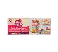 FunCakes Food Colour Paste Set/8: Different Colours of Concentrated Food Colouring Paste for Batter, Cream, Fondant, Marzipan, Dough, Modelling and Flower Paste. Halal.