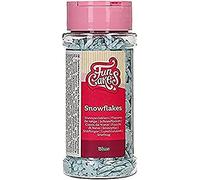 FunCakes Glitters Snowflakes Blue: Cake Sprinkles, Great Taste, Perfect for Cake Decorating, Snowflake Sprinkles. 50 g.