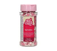 FunCakes Hearts Pink-White: Cake Sprinkles, Great Taste, Perfect for Cake Decorating, Cupcake Sprinkles. 60 g.
