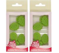 FunCakes Marzipan Decorations Leaves: Ready to Use for Cake Decoration, Perfect for Cupcakes, Muffins and more, Glutenfree certified, Set/12,Mix,25 (Pack of 2)