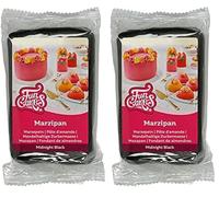 FunCakes Marzipan Midnight Black : Easy to Use, Delicious Taste, Flexible and Smooth, Easy to Roll Out, Fine and Firm, Perfect for Cake Decorating, Halal, Kosher and Gluten Free. 250 g. (Pack of 2)