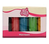 FunCakes Marzipan Multipack Essential Colours: Easy to Use, Delicious Taste, Flexible and Smooth, Fine and Firm, Perfect for Cake Decorating. Halal, Kosher and Gluten free. 5 Colours. 5 x 100 g