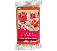 FunCakes Marzipan Sunset Orange: Easy to Use, Delicious Taste, Flexible and Smooth, Easy to Roll Out, Fine and Firm, Perfect for Cake Decorating, Halal, Kosher and Gluten Free. 250 g.