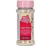FunCakes Matt Sugar Rods XL White: Cake Sprinkles, Great Taste, Perfect for Cake Decorating, Cupcake Sprinkles 70 g.