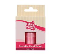 FunCakes Metallic Food Paint Baby Pink: Create Metallic Effects on Fondant, Marzipan, Gum Paste, Royal Icing, Cookies. 100% Edible Food Paint, Halal, Suitable for Vegetarians and Vegans. 30 ml.