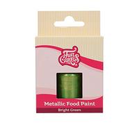 FunCakes Metallic Food Paint Bright Green: Create Metallic Effects on Fondant, Marzipan, Gum Paste, Royal Icing, Cookies. 100% Edible Food Paint, Halal, Suitable for Vegetarians and Vegans. 30 ml.