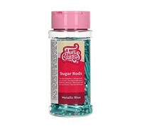 FunCakes Metallic Sugar Rods XL Blue: Cake Sprinkles, Great Taste, Perfect for Cake Decorating, Cupcake Sprinkles 70 g.