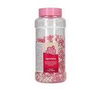 FunCakes Mini Hearts Pink/White: Cake Sprinkles, Great Taste, Perfect for Cake Decorating, Cupcake Sprinkles. 450 g.