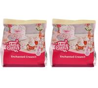 FunCakes Mix for Enchanted Cream Easy to Use, Very Light and Fluffy Snow White Cream, optimal for Filling and Covering Cakes or as a Topping on Cupcakes, Halal, 200 g (Pack of 2)