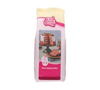 FunCakes Mix for Red Velvet Cake: Easy to Use, Nicely Soft and Fluffy Cake with a Light Chocolate Flavour, Perfect Red Colour, Also Suitable for Red Velvet Cupcakes, Halal. 1 kg.