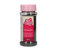 FunCakes Nonpareils Black: Cake Sprinkles, Great Taste, Perfect for Cake Decorating, Hundreds and Thousands Sprinkles. 80 g.