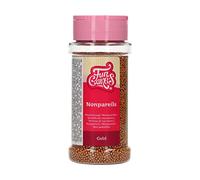 FunCakes Nonpareils Gold: Cake Sprinkles, Great Taste, Perfect for Cake Decorating, Hundreds and Thousands Sprinkles. 80 g.